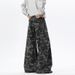 American-style Camouflage Jeans For Men, Autumn High Street Fashion Brand, Large Size, Loose Wide-leg Floor-length_mkmklike.com