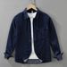 Retro Denim Long Sleeved Shirt For Men, Fashionable And Versatile, Artistic And Casual Loose Top_mkmklike.com