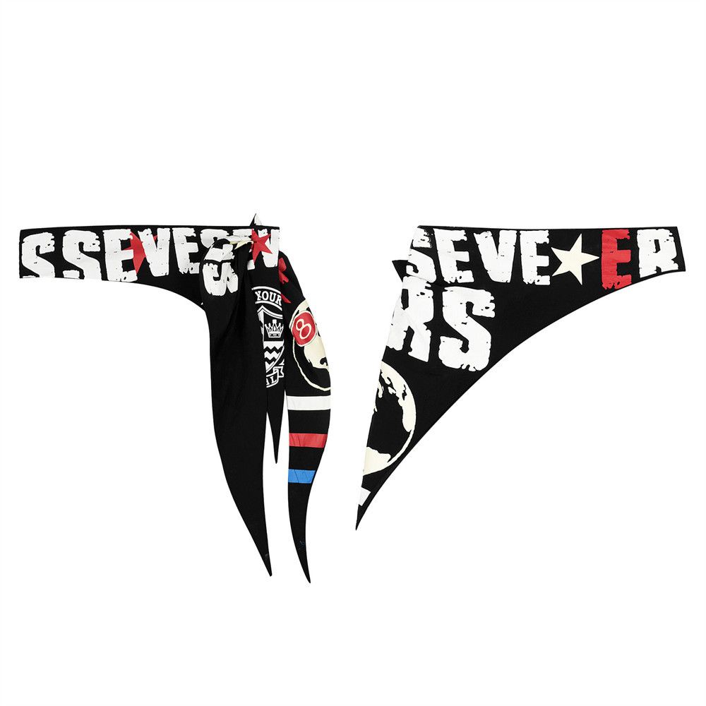 American Street Style Unique Scimitar Jeans For Men With Niche Design, Drawstring Waist, Washed Long Pants, Oversized_mkmklike.com