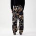Men's Graffiti Print Wide-Leg Jeans High-Waisted Loose Fit Oversized Streetwear Denim Pants with Black Branch Motif Urban Aesthetic_mkmklike.com