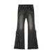 Edgy Straight-Leg Jeans For Women – Vintage Washed Denim, Mid-Rise, No Stretch (S-L, Black/Blue)_mkmklike.com