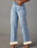 "Vintage Washed Lambswool-Blend Jeans - Light Blue Distressed Denim (S-5XL)"_mkmklike.com