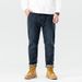 Autumn And Winter Thick Jeans Men's Loose Elastic Woven Bottom Jeans Men's Fattened Plus Size Jeans Trendy Brand_mkmklike.com