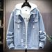 Loom Men's Denim Korean Style Spring Autumn Loose Fit Handsome Casual Jacket Embroidery Trendy Brand European American_mkmklike.com