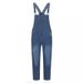 American Retro Design Denim Overalls Men's Straight Leg Loose Workwear Jumpsuit_mkmklike.com