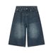 Vintage Washed Denim Shorts For Men – Relaxed Fit, Mid-Length, Straight Leg – Retro Summer Casual Shorts (Multiple Colors & Sizes)_mkmklike.com