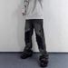 High End Fashion Ripped Jeans For Men Loose Fit Slim Fit Casual Long Pants Black Gray New Spring Summer Style_mkmklike.com