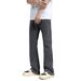 Vintage Washed Bootcut Jeans For Men – Distressed Tapered Denim Pants With Muddy Finish (S-3XL, 7 Colors, Mid-Rise Straight Leg)_mkmklike.com
