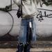 Men's Summer High Street Style Distressed Mud-Dyed Fringed Denim Capri Shorts American Street Style_mkmklike.com