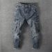 Men's Vintage Cargo Jeans - Oversized Workwear Denim Pants With Multi-Pockets (M-XXXL) | Retro Streetwear Utility Trousers_mkmklike.com