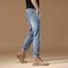 Trendy Brand Ami Kaji Jeans Men's Heavy Industry Washed Retro Denim Trousers Men's Elastic Embroidered Large Size Jeans_mkmklike.com