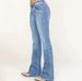 Women's Clothing Denim Low Waist Bone Breaking Flared Trousers_mkmklike.com