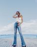 Women's Clothing Denim High Waist Ripped Women's Pants Slim Fit Flared Women's Pants_mkmklike.com