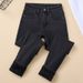 High-Waisted Fleece-Lined Skinny Jeans For Women - Stretchy Winter Denim Pants With Slimming Fit (Thin/Thick Fleece Options)_mkmklike.com