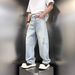 Vintage Washed Baggy Jeans For Men – 90s Grunge Style, Distressed & Wide-Leg (28-36, Blue & Black)_mkmklike.com