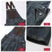 New Retro Denim Overalls Men Women Spring Autumn Color Block Suspender Jeans Jumpsuit Versatile Loose Fit_mkmklike.com