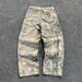 2025 Summer Washed New Camouflage Pants Tree Branch Men's American Style Distressed Wide-Leg Loose Straight Jeans_mkmklike.com