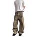 Vintage Anti-pocket Design Embroidered Letter Jeans Men's Scimitar Cleanfit Deconstruction Straight Tube Slightly Elongated Pants_mkmklike.com