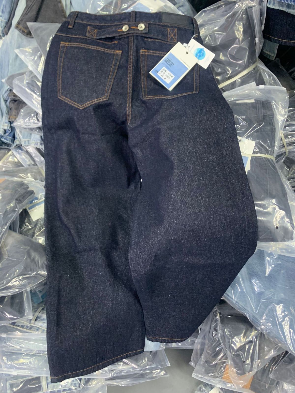 Men's Classic Selvedge Denim Jeans - Dark Blue Retro Loose Fit Straight Leg Casual Pants For Everyday Wear_mkmklike.com