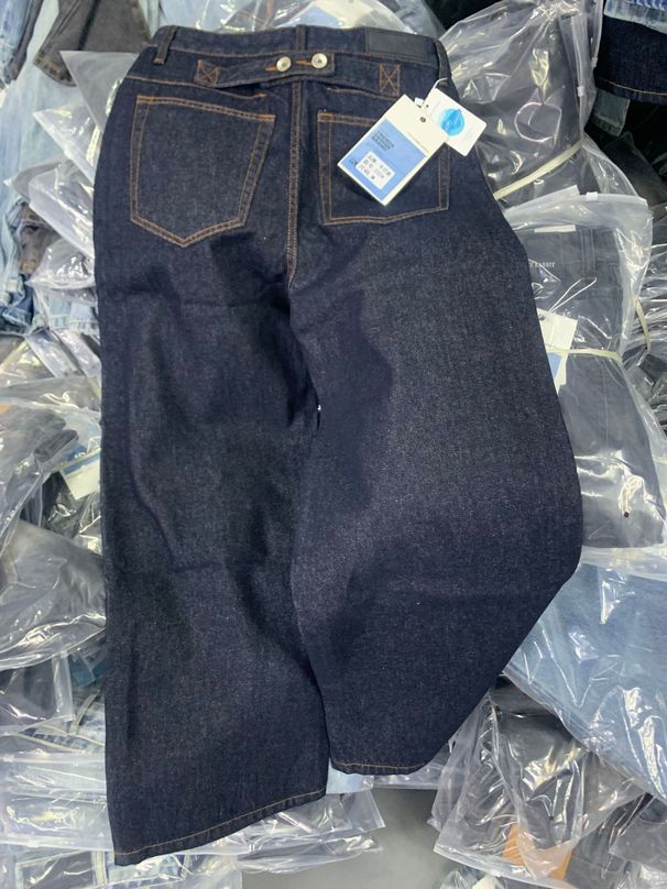 Men's Classic Selvedge Denim Jeans - Dark Blue Retro Loose Fit Straight Leg Casual Pants For Everyday Wear_mkmklike.com