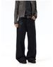 Men's Retro Cleanfit Wide Leg Jeans Loose Fit Straight Leg Casual Floor Length Trousers_mkmklike.com