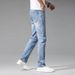 Men's Clothing New Spring And Summer Men's Jeans High End Cool Breathable Versatile Slim Stretch Korean Style Casual Straight Pants For Men_mkmklike.com