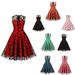 Women's Clothing supply mesh embroidery waist sleeveless Christmas palace swing mid length dress_mkmklike.com