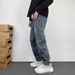 Men's Clothing Small Straight Blue Jeans Men's Trendy Brand Handsome Long Pants Versatile Trend_mkmklike.com