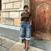 Women's Retro Puppy Embroidered Plaid Patchwork Wide Leg Loose Cropped Jeans European American Style New 2026 Cross Border Foreign Trade_mkmklike.com