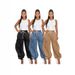Patchwork Jogger Jeans For Women Elastic Waist Drawstring Long Pants Relaxed Everyday Wear Versatile Comfortable Feshion Trend_mkmklike.com