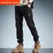Men's New Spring Summer Black Versatile Casual Jogger Loose Harem Pants Trendy Jeans_mkmklike.com