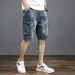 2025 2025 Summer Casual Loose Five Pockets Men's Denim Shorts Trendy Loose Workwear Pants Vintage Blue Jeans Loose Fit Comfortable_mkmklike.com
