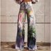 Women's clothing large size women's casual pants thin wide-leg pants trousers_mkmklike.com