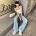 In-stock American Retro Low-waist Loose Wide-leg Pants, Versatile Floor-length Straight Jeans Women, Available For_mkmklike.com