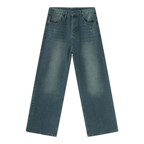 EF JEANS | 2024 New American Basic Retro Washed Old Loose Straight Floor Mopping Jeans_mkmklike.com