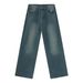 EF JEANS | 2024 New American Basic Retro Washed Old Loose Straight Floor Mopping Jeans_mkmklike.com