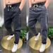 Men's Clothin Large Size Men's Workwear Stretch Jeans Men's Plus Size Fat Multi Pocket Harem Pants Work Safety Pants_mkmklike.com