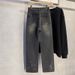 Men's Vintage High Street Jeans – Relaxed Straight Fit With Embroidery & Stretch (S-3xl, Black) Functional Stretch_mkmklike.com