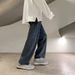 Hong Kong Style Retro Jeans Men's Loose Straight Wide-leg Pants Ins Youth Korean Version Trend Washed Floor Long Pants_mkmklike.com