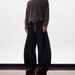 Men's & Women's Black Vintage Denim Wide-Leg Jeans – High Waist Button Fly Retro Workwear Pants With Distressed Wash_mkmklike.com
