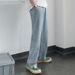 Nordmann Light Blue Jeans For Men, Spring Autumn, Straight Loose Wide-Leg Pants, Korean Style, Trendy And Cool, Draped Casual_mkmklike.com