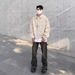 American Style High Street Cleanfit Nostalgic Washed Workwear Breasted Jeans Men's Trendy Straight Leg Slightly Flared_mkmklike.com