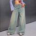 Vintage High Waist Button Fly Jeans For Women - Relaxed Straight Leg Wide Leg Distressed Denim Pants_mkmklike.com