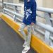 Men's Clothing Hand Painted Ink Splashed Jeans Washed And Distressed Ripped Trousers High Street Slim High Elastic Blue Diamond Bottom Plate Men_mkmklike.com