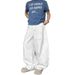 New American Retro White Jeans for Women High Waisted Slimming Loose Fit Curved Blade Midweight Cotton Wide Leg Pants_mkmklike.com