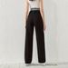 Black Rhinestone Design Straight Leg Jeans for Women Casual Slimming Versatile Autumn Winter Hot Item_mkmklike.com