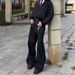 American Retro Raw Black Wide-leg Curved Jeans For Men, Casual Loose Denim Straight-leg Cleanfit Long Pants_mkmklike.com