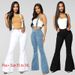 ad America Wome's Fashio Deim Strap Log New Cross-Border Exclusive Europea Statio Slim Fit Flared Pats For_mkmklike.com