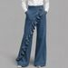 Women's Clothing Summer Retro High-Waisted A-Line Denim Jeans Irregular Fit Style Best Selling Women's Clothing_mkmklike.com