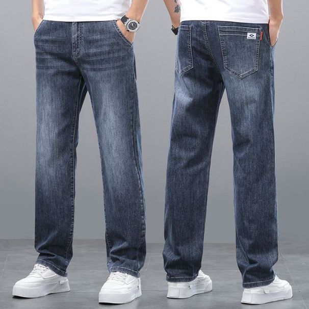 Autumn New Loose Jeans Men's Plus Size Straight Leg Elastic Men's Pants Wear-resistant And Versatile Thick Long Pants_mkmklike.com